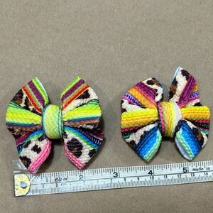 Hand made pair of Piggies, Clip On Hairbows. NEW